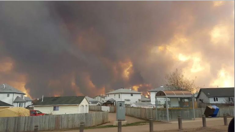 Fire in Alberta, Canada