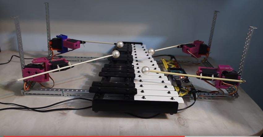 HaTikvah Israel's National Anthem played on a Robotic Xylophone