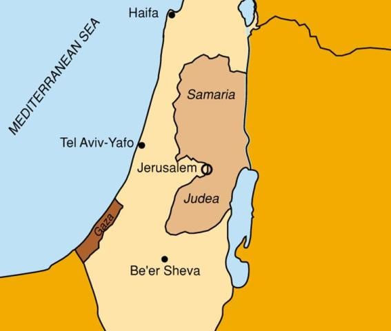 Map Judea and Samaria
