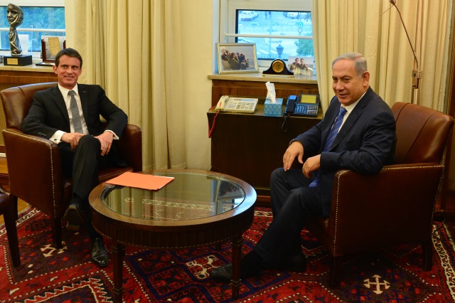 PM Netanyahu and French PM Valls