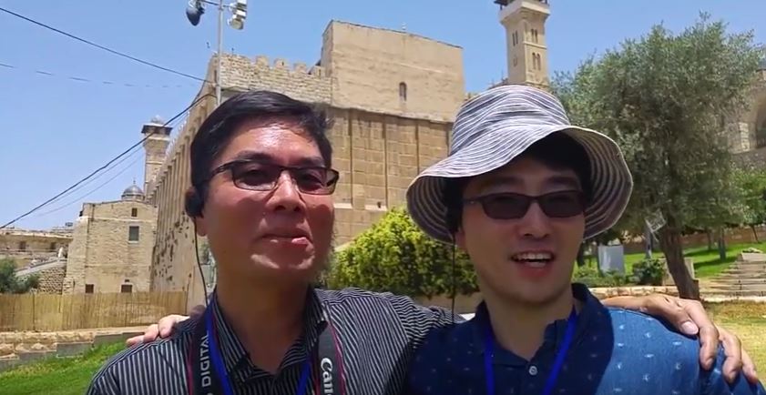 Christian Chinese tourists in Hebron