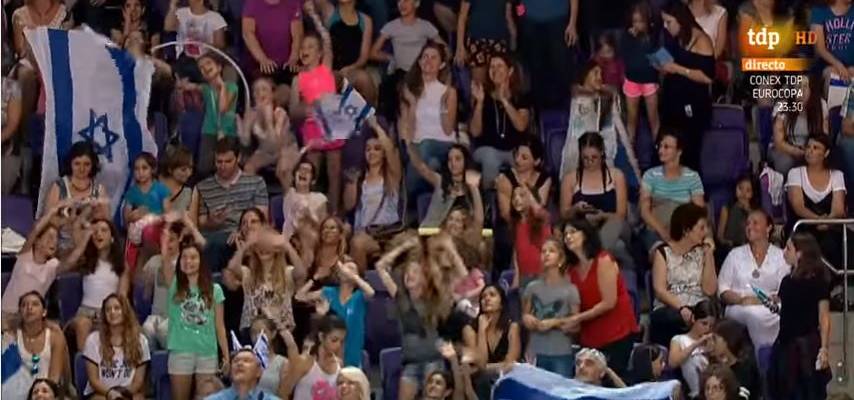Israeli fans at European rhythmic gymnastics