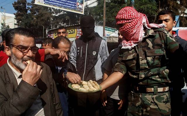 Palestinians celebrate attack