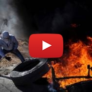 Palestinian riot fire