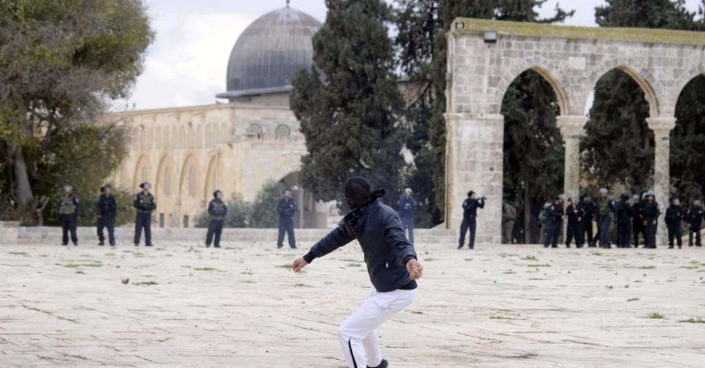 Palestinian riot Temple mount