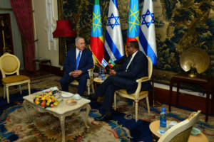 Ethiopian Prime Minister Hailemariam Desalegn and Netanyahu