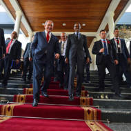 President of Rwanda Paul Kagame and Netanyahu