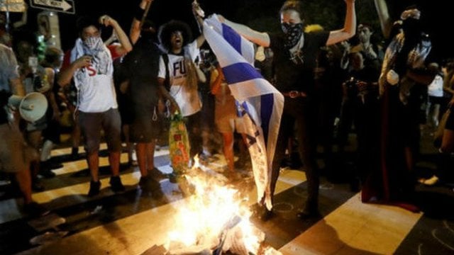 Israel flag-burning