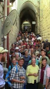 Tourists visit the Temple Mount