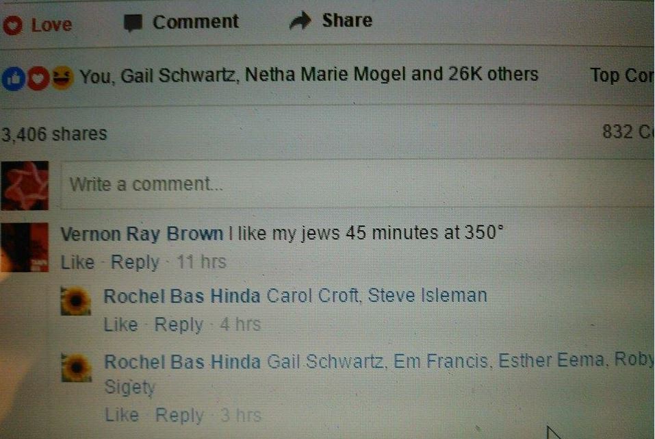 Anti-Semitic Facebook post