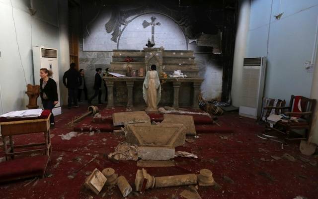 desecrated church of St. Addai Iraq