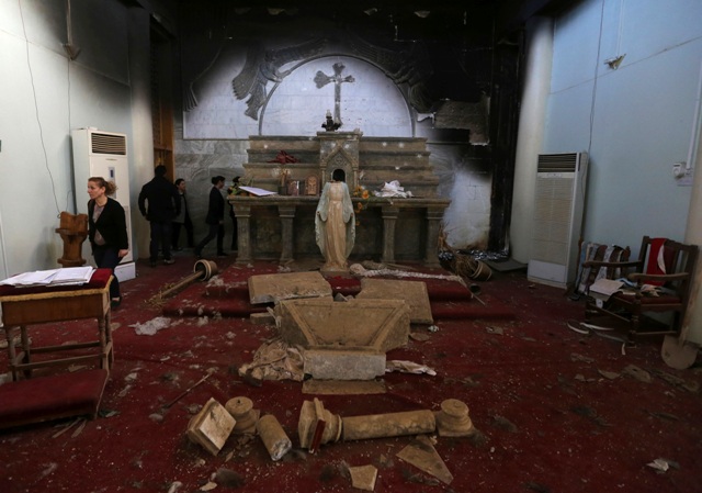 desecrated church of St. Addai Iraq