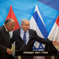 Netanyahu and Sameh Shoukry