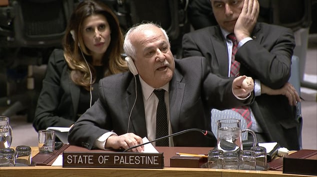 Palestinian ambassador to the UN Riyad Mansour