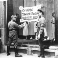 A Nazi boycott Jewish businesses in Berlin