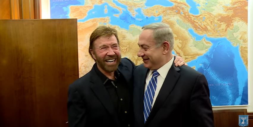 Netanyahu and Chuck Norris