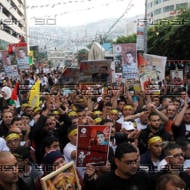 Palestinians demonstrate to release prisoners