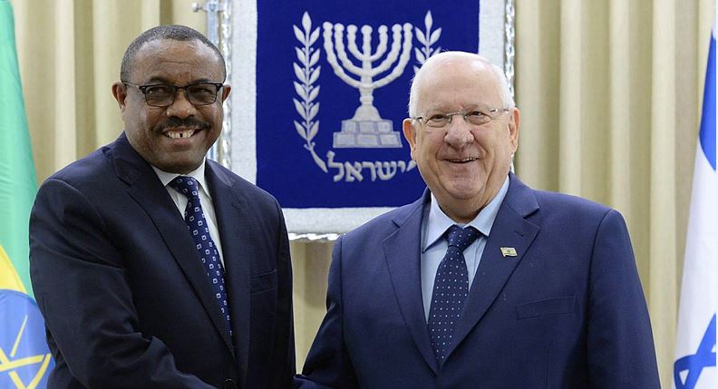 Ethiopian PM Hailemariam Desalegn and President Reuven Rivlin