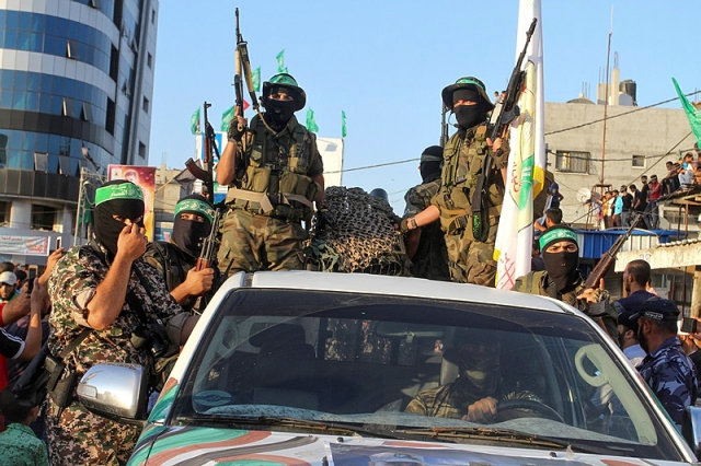 Hamas terrorists in Gaza