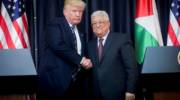 Palestinian leader Mahmoud Abbas and US president Donald Trump