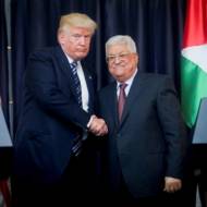 Palestinian leader Mahmoud Abbas and US president Donald Trump
