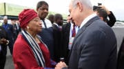 Netanyahu and Liberian President Ellen Johnson Sirleaf