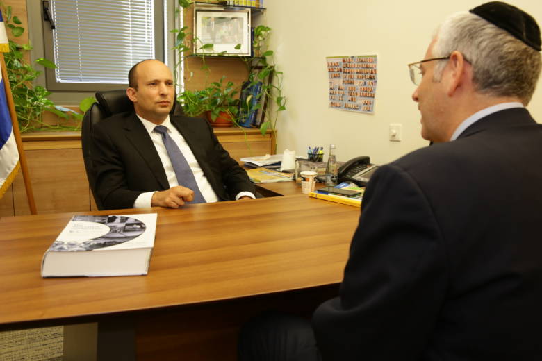 Israeli Education Minister Naftali Bennett and UWI Founder Michael Gerbi