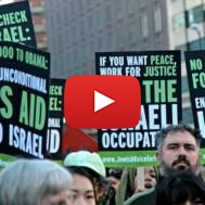 A JVP anti-Israel demonstration.