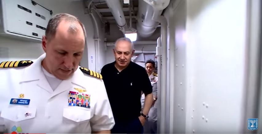 Netanyahu visits USS George H.W. Bush 1