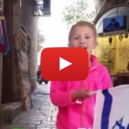 Little girl loves Israel, learns aleph bet