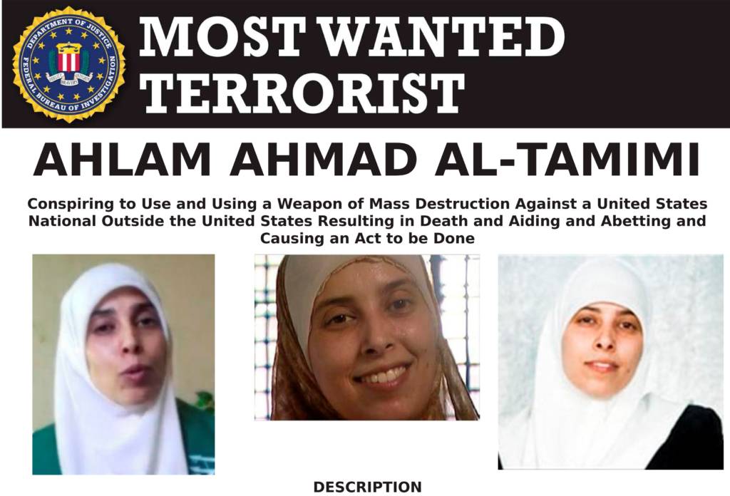 FBI poster for terrorist Ahlam Tamimi (FBI via AP).