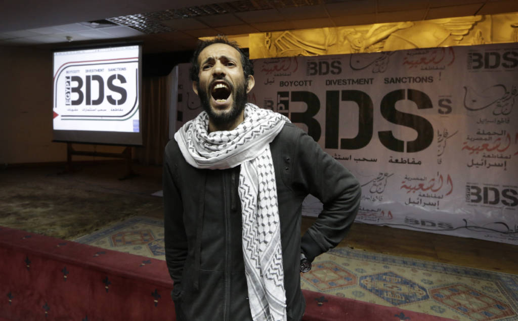 BDS supporter (illustrative) (AP/Amr Nabil, File)