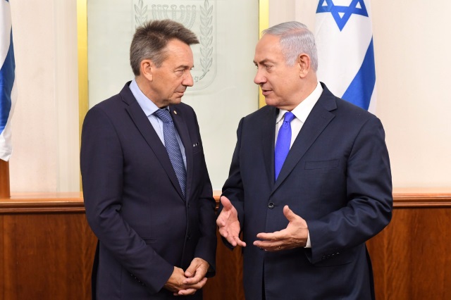 PM Netanyahu and ICRC President Peter Maurer