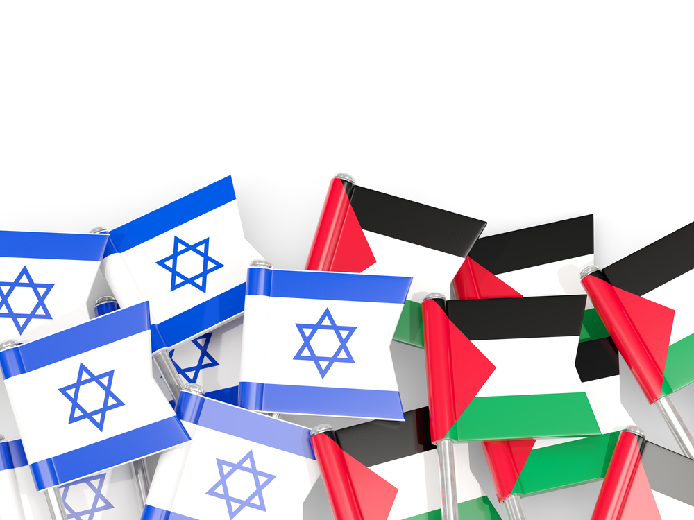 israeli palestinian flags