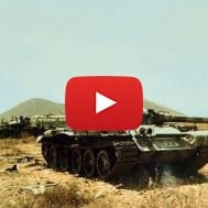 Abandoned Syrian T-62 tanks on the Golan Heights