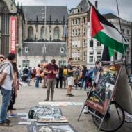 Anti-Israeli propaganda on display in Europe.(Hadas Parush/Flash90)