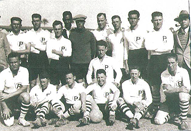 Mandatory Palestine soccer team during its tour in Egypt