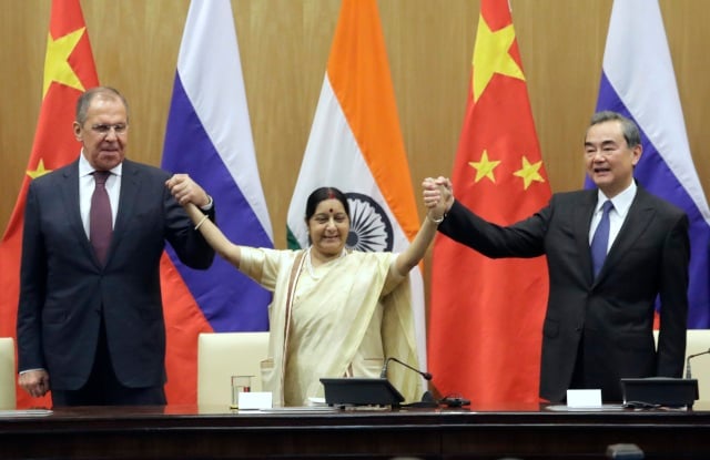 Russia China India