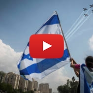 Israeli flag military show jerusalem