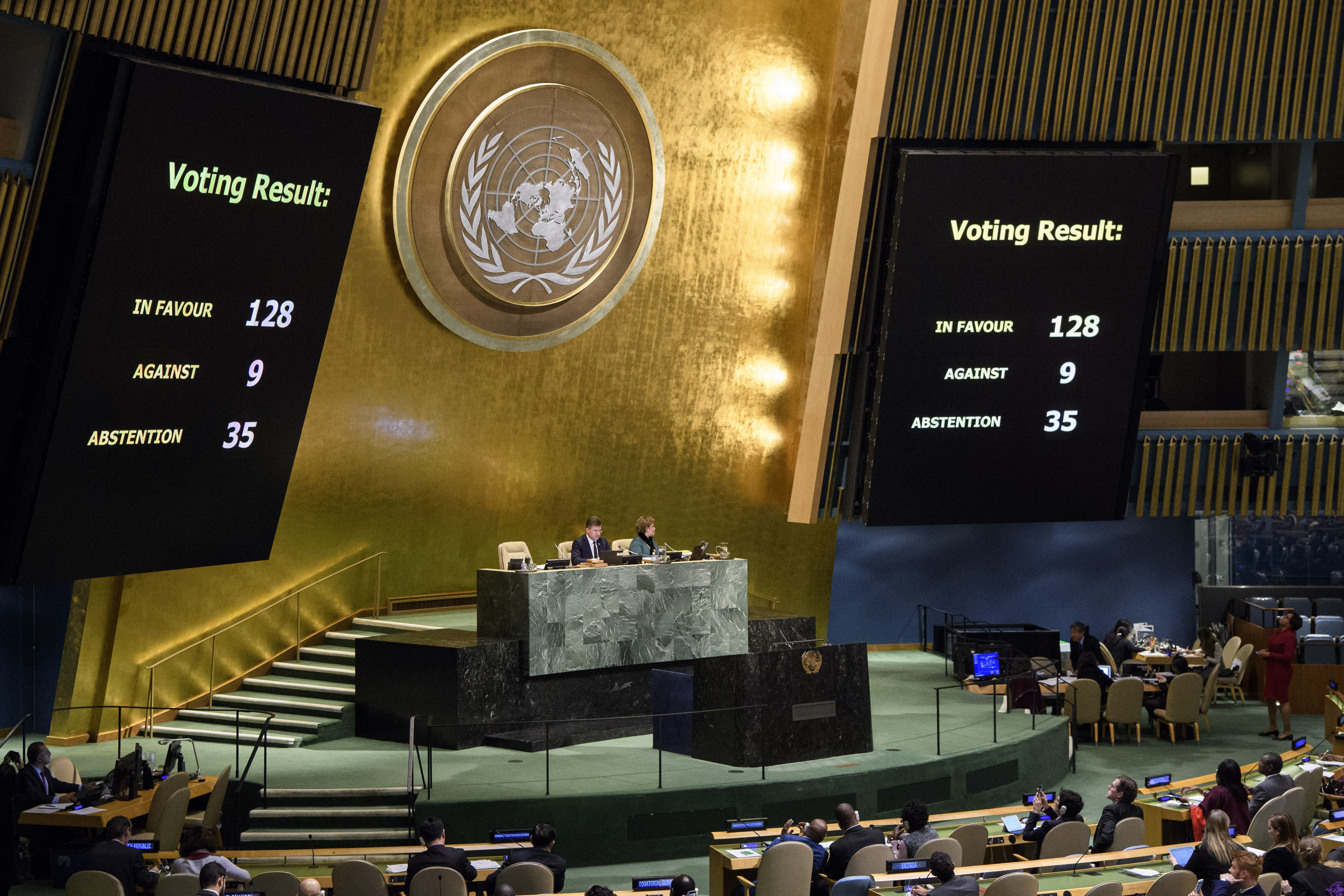 7 Апреля при голосовании в га ООН. Status Jerusalem un vote Resolution.