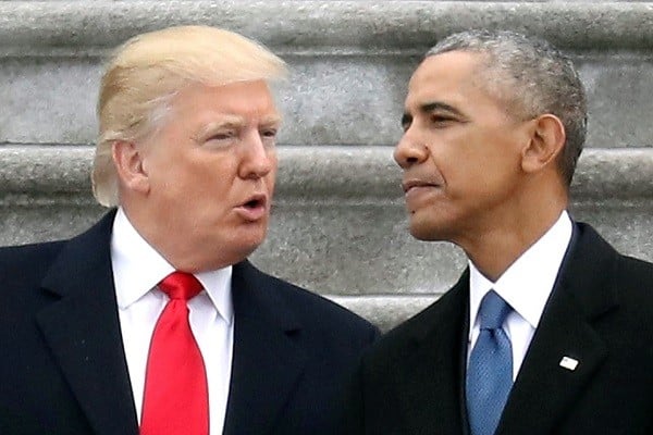 President Donald Trump and former President Barack Obama. (Rob Carr/Pool Photo via AP, File)