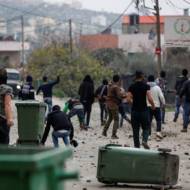 Palestinian rioters in Jenin