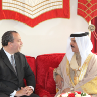 Rabbi Marc Schneier (L) and the King of Bahrain Hamad bin Isa Al Khalifa