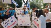 Protest French consulate Jerusalem