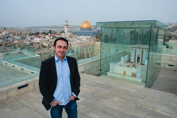 Mark Halawa stands overlooking the Temple Mount in Jerusalem