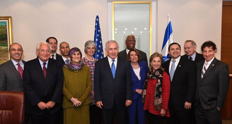 PM Netanyahu & US Congressional delegation led by House Democratic Leader Nancy Pelosi