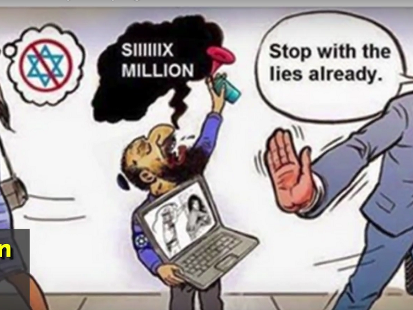 Anti-Semitic cartoons disseminated via the Scottish Palestine Solidarity Campaign's social media. (screenshot)