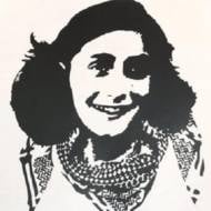 Anne Frank image displayed in South Africa. (Dylan Stein/Algemeiner)