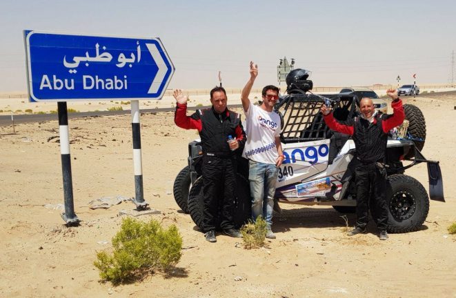 Israeli racing team at the Abu Dhabi Desert Challenge