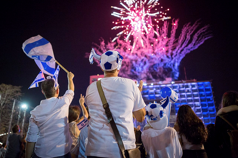 Fireworks on Israel's 70th Independence Day